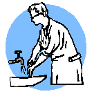 Hombre lavndose las manos